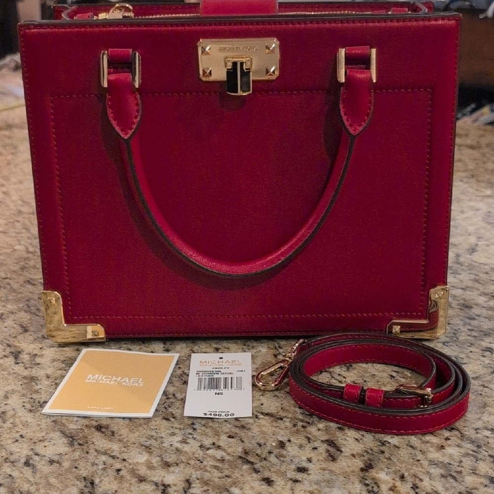 Michael Kors Red Handbag - Picture 5 of 7